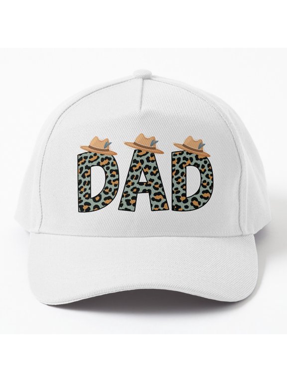 Leopard Print Fedora Dad Baseball Cap, Father's Day Fashion Father Graphic Design, Classic Hat