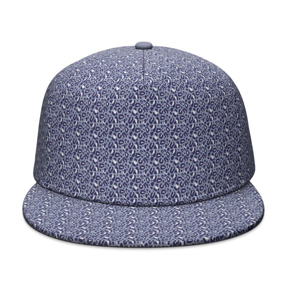 Leopard Print Flat Baseball Cap – Adjustable Snapback Hat with Flat Bill, Breathable and Durable, Personalized Design for Sports, Travel & Daily Wear