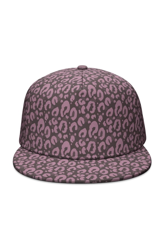 Leopard Print Flat Baseball Cap – Adjustable Snapback Hat with Flat Bill, Breathable and Durable, Personalized Design for Sports, Travel & Daily Wear