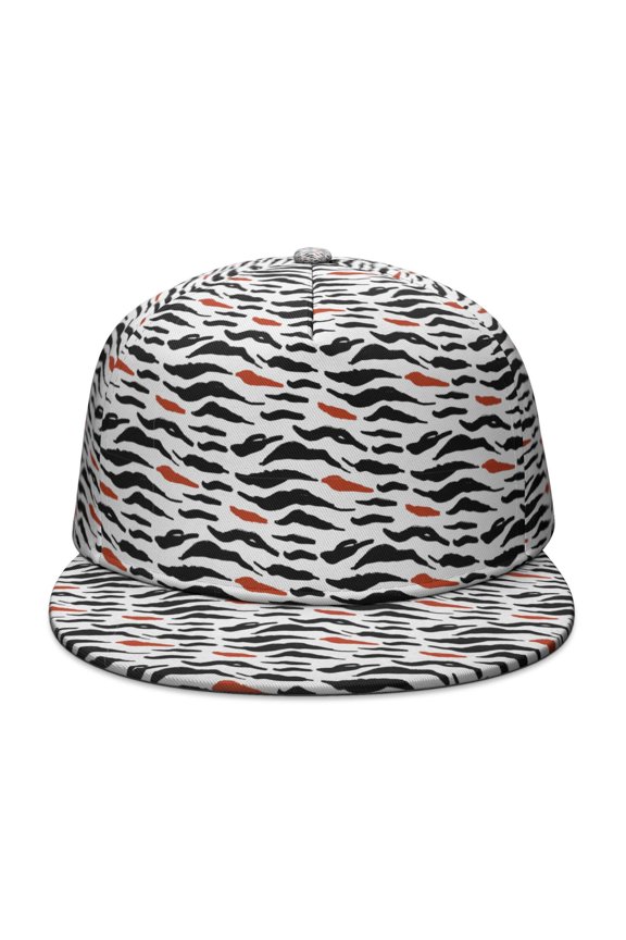 Leopard Print Flat Baseball Cap – Adjustable Snapback Hat with Flat Bill, Breathable and Durable, Personalized Design for Sports, Travel & Daily Wear