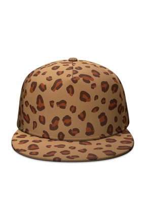 Leopard Print Flat Baseball Cap – Adjustable Snapback Hat with Flat Bill, Breathable and Durable, Personalized Design for Sports, Travel & Daily Wear