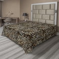 thumbnail image 1 of Ambesonne Leopard Print Flat Bedding Sheet Soft Top Sheet, Wild Big Cat Skin Art, King, Caramel Dark Brown and Beige, 1 of 1