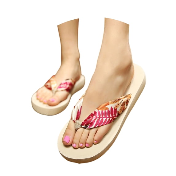 Leopard Print Flip Flops for Women with Arch Support Comfortable Summer Beach Walking Thong Cushion Sandals