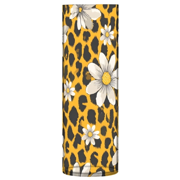 Leopard Print Flower Pattern Vase Flower Vase Clear Unbreakable Plastic Tall Decorative 11.8in