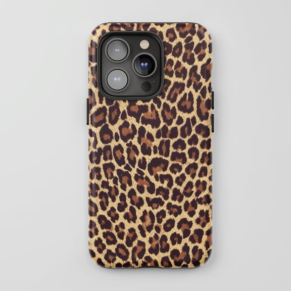 Leopard Print For iPhone Protective Phone Case Animal Print Brown Tan