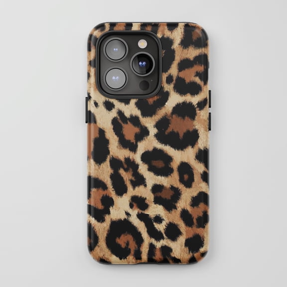 Leopard Print For iPhone Protective Phone Case Fashion Style Brown Black