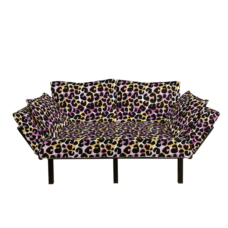 Leopard Print Futon Couch Abstract