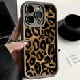 Leopard Print Graphic Silicone Phone Case For iPhone 15 14 13 12 11 Pro