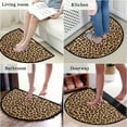 thumbnail image 1 of Leopard Print Half Moon Area Rug, Semi-Circle Floor Mat for Living Room Kitchen Bathroom Doorway, 1 of 6