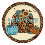 Leopard Print Happy Fall Yall Gnome Sublimation Gnome Sunflower