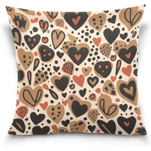 Leopard Print Heart Pillow Covers Soft Crystal Velvet Decor Giftsative Cushion Covers Square Throw Pillow Covers Home Decor Gifts for Sofa, 20×20 Inch