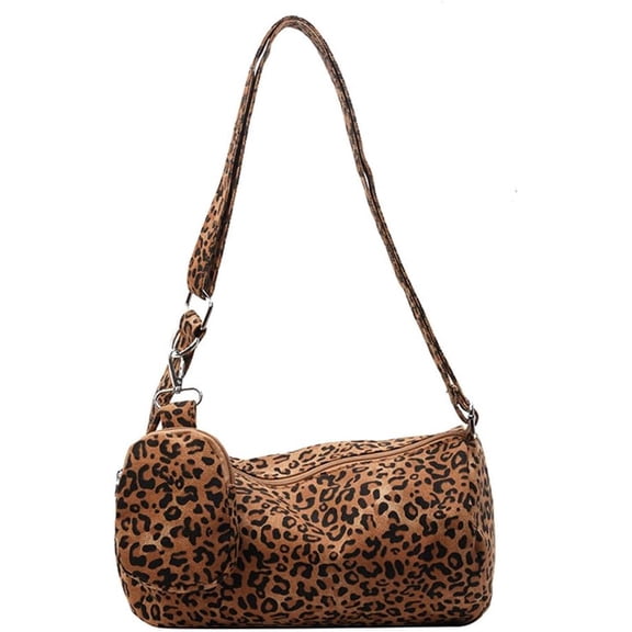 Leopard Print Hobo Crescent Bag Y2k Leopard Crossbody Shoulder Bag Cheetah Print Satchel Handbag Leopard Bag Purse