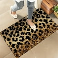 thumbnail image 1 of Leopard Print Indoor Door Mat – Stylish 17x29.5in Non-Woven Fabric Floor Doormat with Black Gold Glitter Bling Cheetah Design,for Porch Insider,Bedroom,Living Room - Modern Decor Rug Gifts, 1 of 6