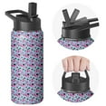 thumbnail image 1 of Leopard Print Insulated Stainless Steel Water Bottle with Straw & Cleaning Brush – 18 Oz | Leakproof, BPA-Free, 304 Stainless Steel, Wide Mouth, Travel Mug for Car, Gym, Office, 1 of 5