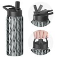 thumbnail image 1 of Leopard Print Insulated Stainless Steel Water Bottle with Straw & Cleaning Brush – 18 Oz | Leakproof, BPA-Free, 304 Stainless Steel, Wide Mouth, Travel Mug for Car, Gym, Office, 1 of 5