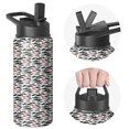 thumbnail image 1 of Leopard Print Insulated Stainless Steel Water Bottle with Straw & Cleaning Brush – 18 Oz | Leakproof, BPA-Free, 304 Stainless Steel, Wide Mouth, Travel Mug for Car, Gym, Office, 1 of 5
