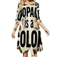 thumbnail image 1 of Leopard Print Is A Color Flare Dress Square Neck Dress Elegant Female Fashion Printed Dress, 1 of 9