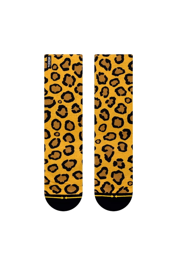 Leopard Print Jungle Cat Crew Socks
