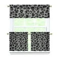 thumbnail image 1 of Leopard Print Kitchen Curtains 24 Inch Short - 3 Panel Set, Modern Cheetah Spot Design, Rod Pocket Animal Print Curtains 100% Polyester, Fashion Tropical Pattern for Living Room, Bedroom, Easy Wash, 1 of 6