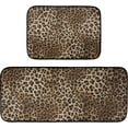 thumbnail image 1 of Leopard Print Kitchen Rugs Sets of 2 Non Slip Kitchen Mat Animal Print Polyester Area Rugs Set Floor Mats Washable Carpet Mat Comfort Standing Mat for Kitchen Laundry Sink Office, 1 of 6