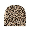 thumbnail image 1 of Leopard Print Knit Beanie, Unisex Warm Winter Skull Cap, Stretchable Casual Sports Hat, 1 of 3