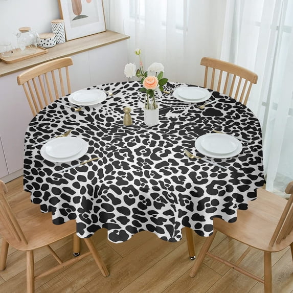 Leopard Print Leopard Abstract Art Tablecloths for Dining Table Waterproof Rectangular Table Cover for Kitchen Living Room
