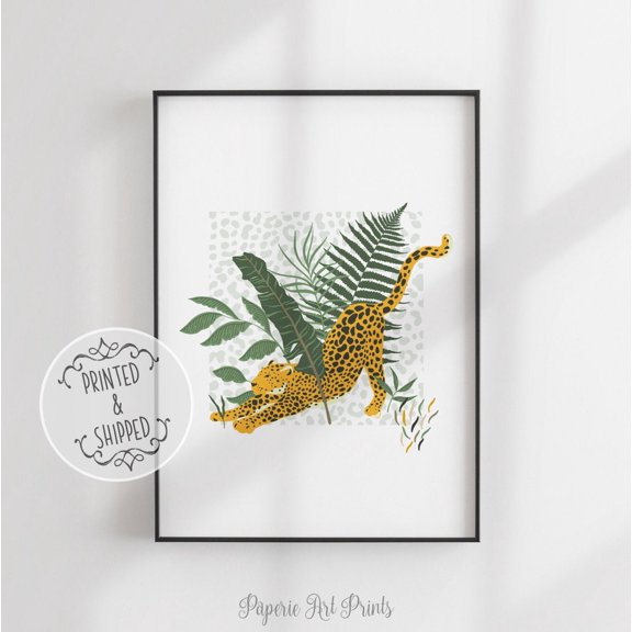 Leopard Print, Leopard Print, Home Decor, Abstract Wall Art, Leopard Art, Jungle Print Home Decor #1908, Unframed Poster Size 16x24