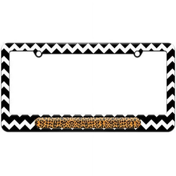 Leopard Print License Plate Tag Frame, Multiple Colors
