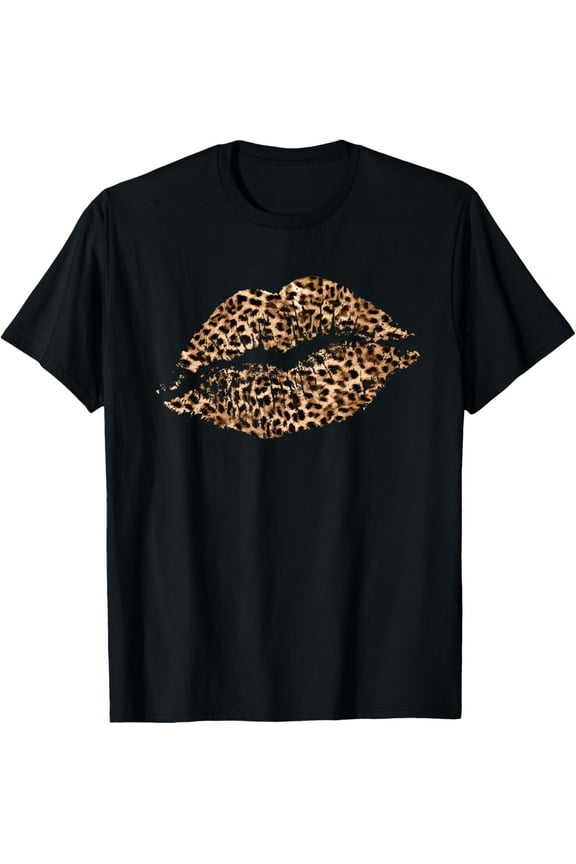 Leopard Print Lips Cheetah Spots Big Lips T-Shirt