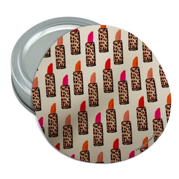 Leopard Print Lipsticks Round Rubber Non-Slip Jar Gripper Lid Opener