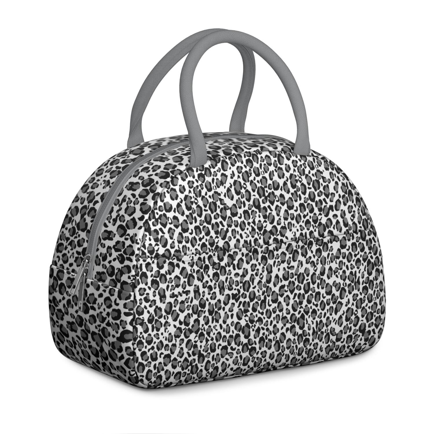 Leopard Print Lunch Bag for Women – Stylish Animal Pattern Tote with Spots and Glitter Details, Insulated & Leakproof, Fashion Lunch Box for Work or School