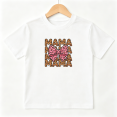 thumbnail image 1 of Leopard Print Mama Girls Graphic Tee, Cute Retro Pink Cheetah Bow 100% Cotton Kids Short Sleeve T-Shirt, 1 of 5