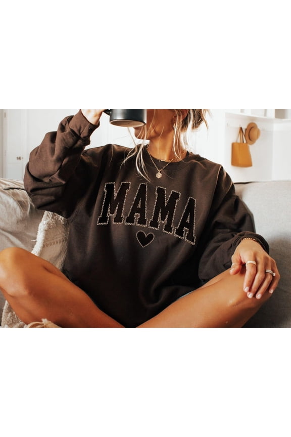 Leopard Print Mama Sweatshirt, Mom Life Crewneck, Mothers Day Gift, New Mom Shirt, Cute Mom Outfit, Gift for Her
