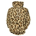 thumbnail image 1 of Leopard Print Men's Women Vintage 3D Hooded Sweatshirt - All-Season Loose Fit Streetwear, 1 of 6
