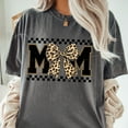 thumbnail image 1 of Leopard Print Mom T-Shirt, Retro Coquette Mama Bow Design, Trendy Animal Print Mom Shirt, 1 of 3