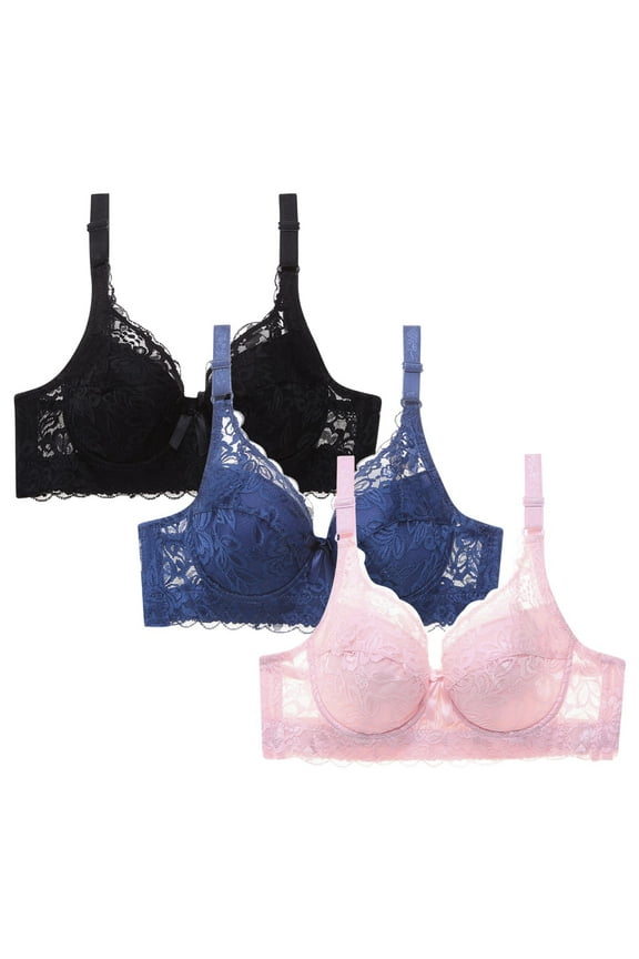 Leopard-Print No Steel Bra Set, Women's Comfortable Underwear, Front Buckles, Seamless Supportive Lingerie for Nightwear and Everyday Use #Black,44B