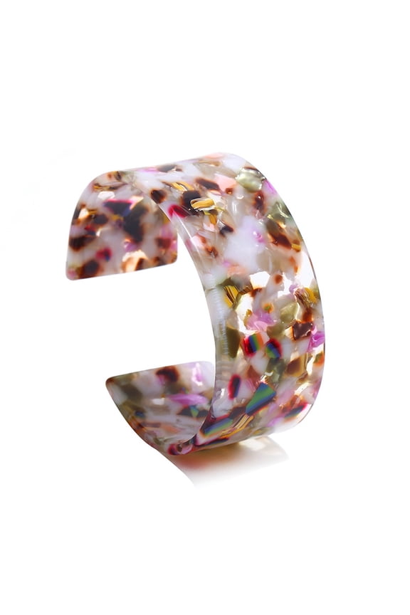 Leopard Print Open Bracelet Tortoise for Shell Wide Brown Cuff Bracelet Jewelry