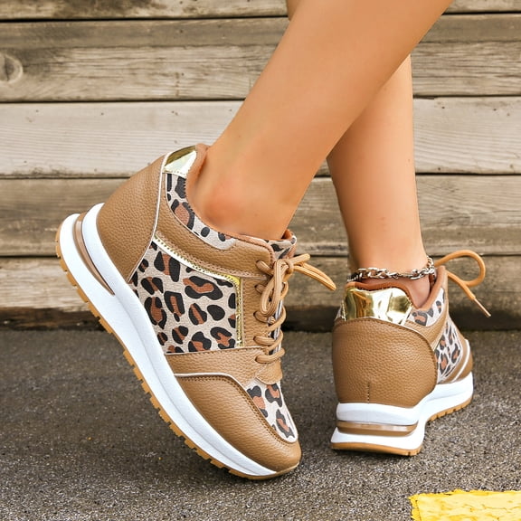 Leopard Print Orthopedic Sneakers,Orthopedic Arch Support Walking Shoes,Orthotic Fashion Sneakers