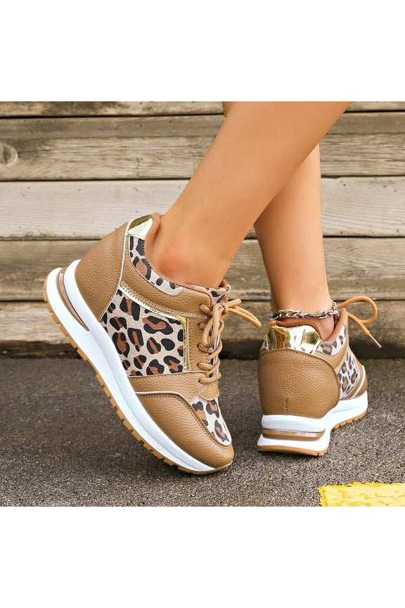 Leopard Print Orthopedic Sneakers,Orthopedic Arch Support Walking Shoes,Orthotic Fashion Sneakers