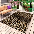 thumbnail image 1 of Leopard Print Outdoor Rug for Patio/Deck/Porch, Non-Slip Large Area Rug 4 x 6 Ft, Farmhouse Gradient Animals Texture Indoor Outdoor Rugs Washable Area Rugs, Reversible Camping Rug Carpet Runner, 1 of 8