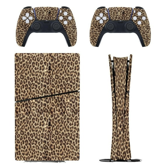 Leopard Print PS5/PS5 Pro/PS5 Slim Digital Disc Skin Sticker For Console And Controller Skins