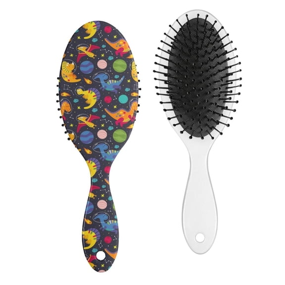 Leopard Print Paddle Hair Brush - Round-Tip Bristles for Gentle Detangling, Anti-Frizz & Scalp Massage, Ergonomic Handle for All Hair Types