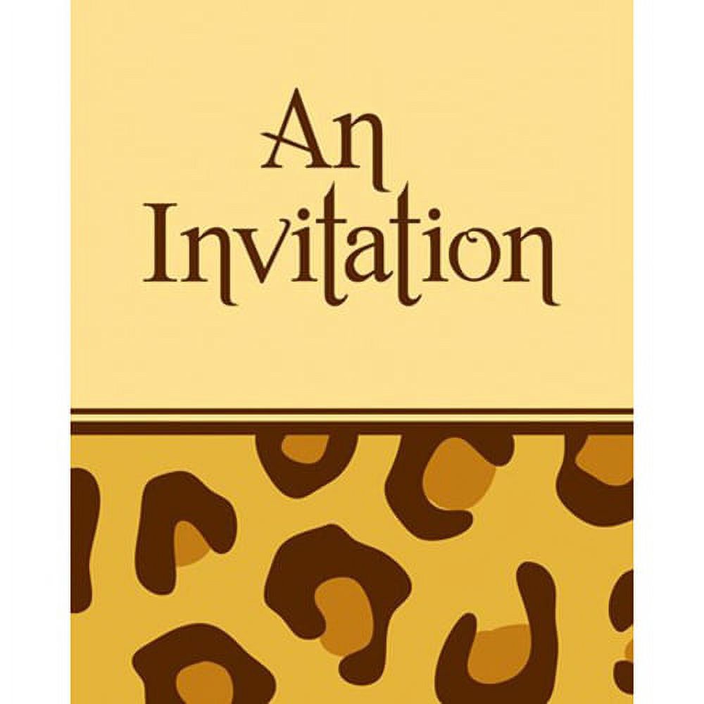 Leopard Print Party Invitations