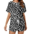 thumbnail image 1 of Leopard Print Pattern 2 Pack Women’s Pajama Set Print Sleepwear And Shorts Y2k Loungewear Sets S-5XL, 1 of 7