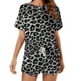 thumbnail image 1 of Leopard Print Pattern 2 Pack Women’s Pajama Set Print Sleepwear And Shorts Y2k Loungewear Sets S-5XL, 1 of 7