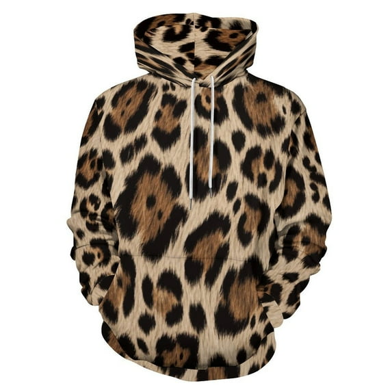 Leopard Print Pattern 3D Print Hoodie Men Women Autumn Thin Pullover Sweatshirt Vintage Streetwear Tops