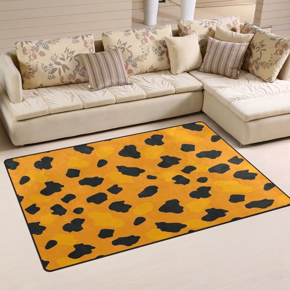 Leopard Print Pattern Area Rug Washable Floor Carpet Mat 60 x 39 inch for Bedroom Living Room Kids Room Home Decor