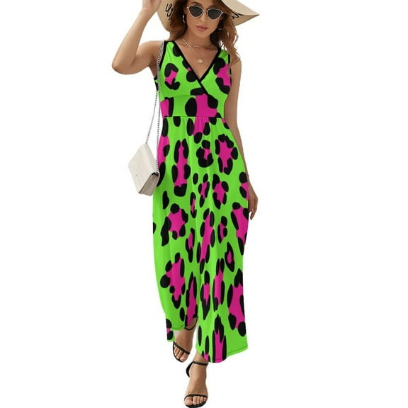 Leopard Print Pattern Art Sleeveless Dress Women's Summer Suit Dresses for Women 2025 Luxury Party Dress