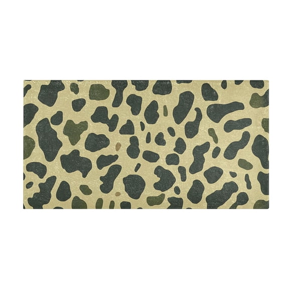 Leopard Print Pattern Bath Mat 39x20 Inch Soft Absorbent Non-Slip Plush Bathroom Rug for Floor