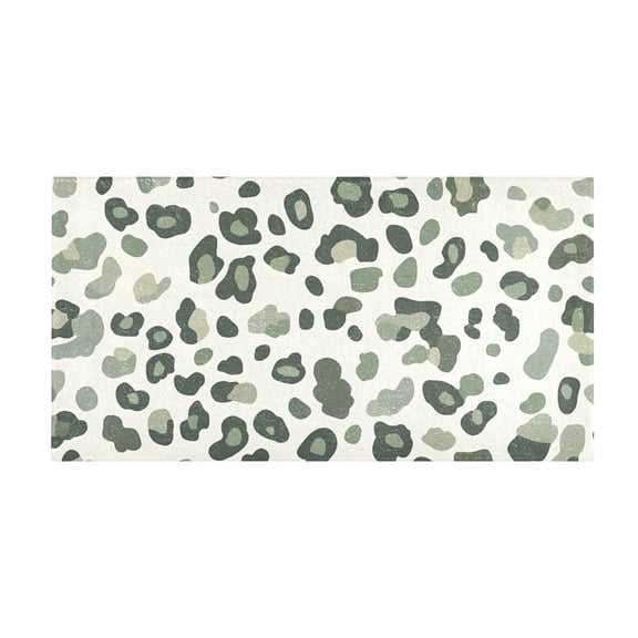 Leopard Print Pattern Bath Mat 39x20 Inch Soft Absorbent Non-Slip Plush Bathroom Rug for Floor